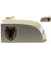 Windscreen 5 x 6 x 2 Curved Top Canopy with Dog Head and Gold Police Star Badge Logo Pattern on Both Sides (Stickers)