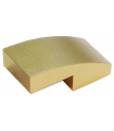 Metallic Gold Slope, Curved 2 x 1 x 2/3