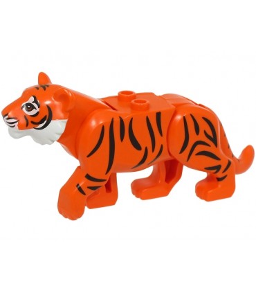 Reddish Orange Cat, Large (Tiger) with White Muzzle and Nose and Black Stripes Pattern