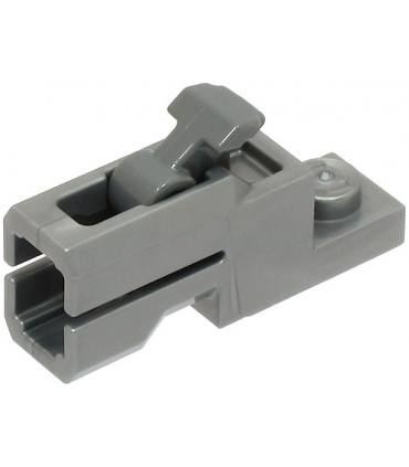 Flat Silver Projectile Launcher, 1 x 2 Mini Blaster / Tile Shooter with Dark Bluish Gray Trigger (69754 / 69755)