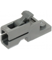 Flat Silver Projectile Launcher, 1 x 2 Mini Blaster / Tile Shooter with Dark Bluish Gray Trigger (69754 / 69755)