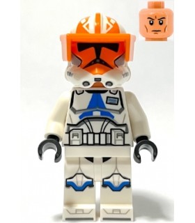 Clone Captain Vaughn, 501st Legion, 332nd Company (Phase 2) - Helmet with Holes and Togruta Markings, Orange Visor