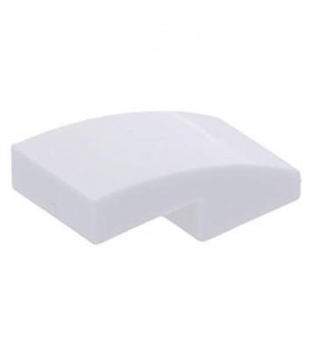 White Slope, Curved 2 x 1 No Studs