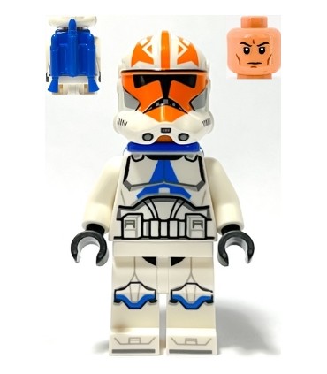 Clone Trooper, 501st Legion, 332nd Company (Phase 2) - Helmet with Holes and Togruta Markings, Blue Jet Pack