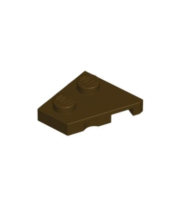 Dark Brown Wedge, Plate 2 x 2 Left