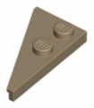 Dark Tan Wedge, Plate 4 x 2 Right, Pointed