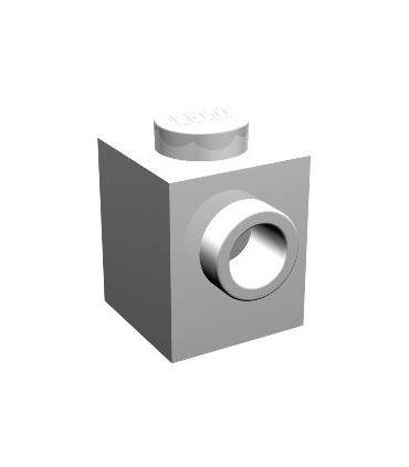 White Brick, Modified 1 x 1 with Stud on 1 Side