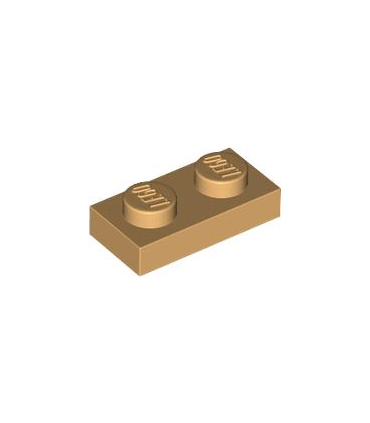 Medium Tan Plate 1 x 2