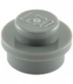 Dark Bluish Gray Plate, Round 1 x 1 Straight Side