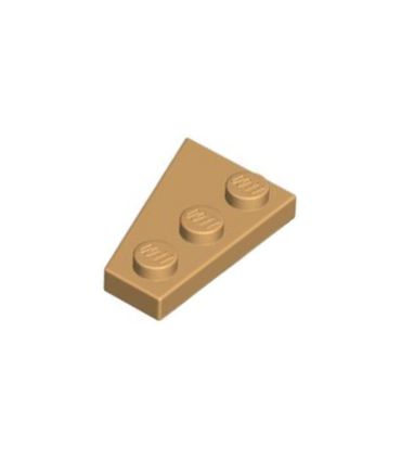 Medium Tan Wedge, Plate 3 x 2 Right