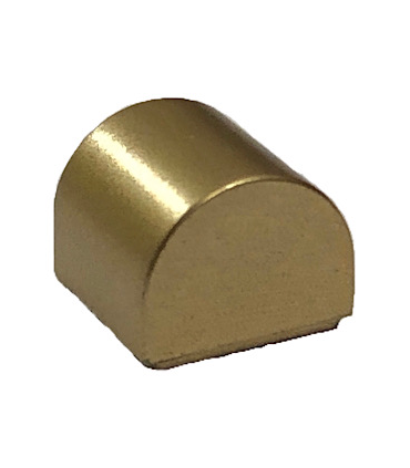 Metallic Gold Slope, Curved 1 x 1 x 2/3 Double