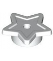 White Plate, Round 1 x 1 with Star and Small Pin Hole