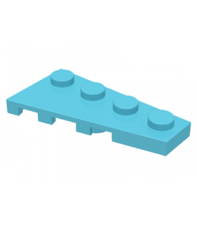 Medium Azure Wedge, Plate 4 x 2 Right