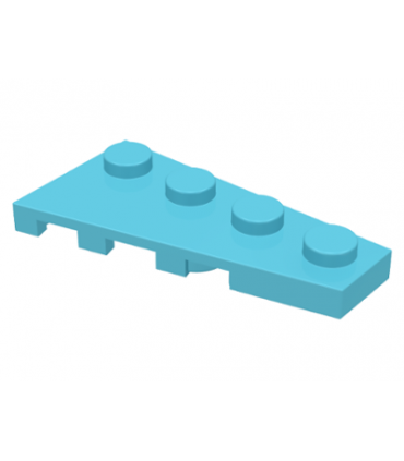 Medium Azure Wedge, Plate 4 x 2 Right