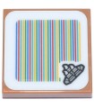 Medium Nougat Tile 2 x 2 with Super Mario Scanner Code Campfire Pattern (Sticker)