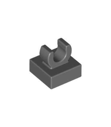 Dark Bluish Gray Tile, Modified 1 x 1 with Clip - Rounded Edges