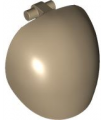 Dark Tan Large Figure Armor, Round, Smooth with Bar Handle - Free Ends