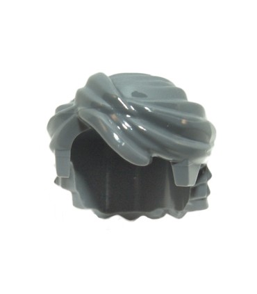 Dark Bluish Gray Minifigure, Hair Swept Back Tousled