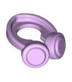 Lavender Minifigure Headphones Around Neck
