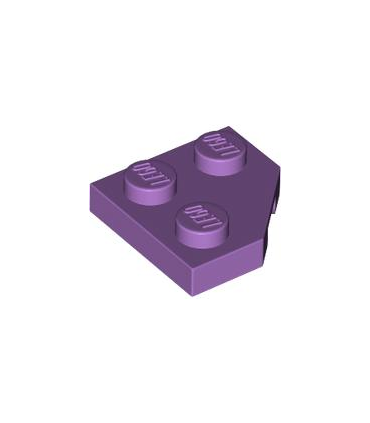 Medium Lavender Wedge, Plate 2 x 2 Cut Corner
