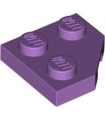 Medium Lavender Wedge, Plate 2 x 2 Cut Corner