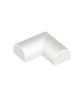 White Slope, Curved 2 x 2 x 2/3 Double Corner