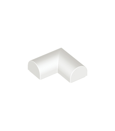 White Slope, Curved 2 x 2 x 2/3 Double Corner