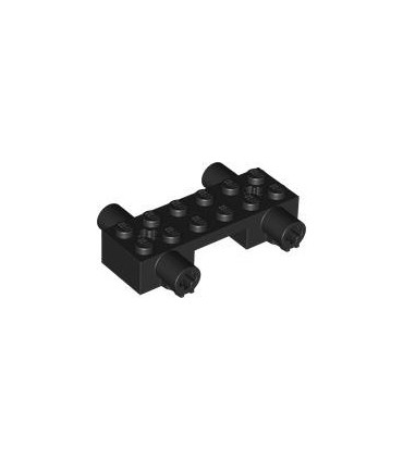 Black Vehicle, Base 2 x 6 x 1 with Axle Holders on Sides
