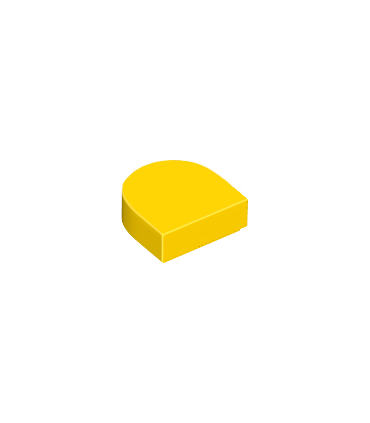 Yellow Tile, Round 1 x 1 Half Circle Extended