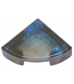 Satin Trans-Brown Tile, Round 1 x 1 Quarter