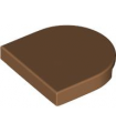 Medium Nougat Tile, Round 2 x 2 Half Circle Extended