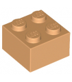 Medium Nougat Brick 2 x 2