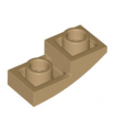 Dark Tan Slope, Curved 2 x 1 x 2/3 Inverted
