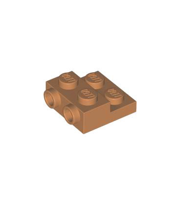 Medium Nougat Plate, Modified 2 x 2 x 2/3 with 2 Studs on Side