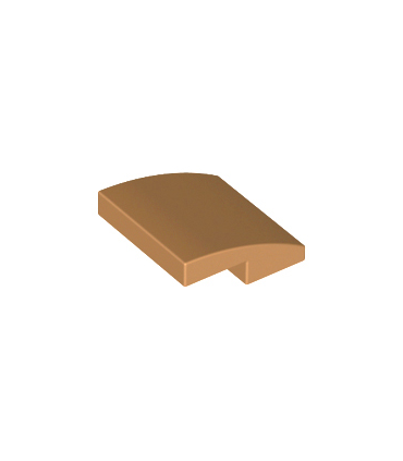 Medium Nougat Slope, Curved 2 x 2 x 2/3