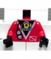 Red Torso Divers Submarine Logo and Gauges Pattern / Red Arms / Black Hands