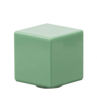 Sand Green Minifigure, Head, Modified Cube
