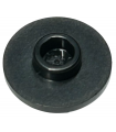 Black Minifigure, Utensil Tea Saucer with Hollow Stud