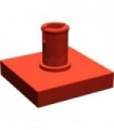 Red Tile, Modified 2 x 2 with Pin