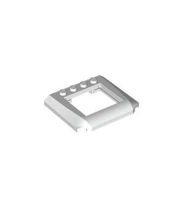 White Wedge 5 x 6 x 2/3 Triple Curved with 3 x 4 Cutout for Window (Sunroof)