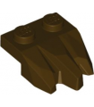 Dark Brown Plate, Modified 1 x 2 with 3 Claws / Rock Fingers