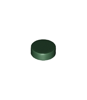 Dark Green Tile, Round 1 x 1