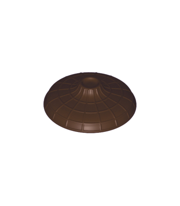 Dark Brown Minifigure, Headgear Hat, Conical Asian with Raised Center