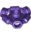 Dark Purple Minifigure, Weapon Holder Ring with 3 Bars and 3 Bar Holes (Ninjago Aeroblade Center) - Open Stud