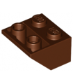 Reddish Brown Slope, Inverted 45 2 x 2 with Flat Bottom Pin
