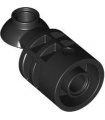 Black Technic Rotation Joint Cylinder with Pin Hole and Rotation Joint Ball Half
