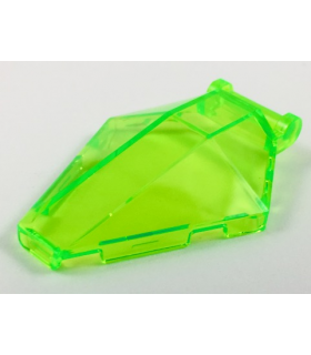 Trans-Bright Green Windscreen 6 x 4 x 1 Hexagonal with Bar Handle
