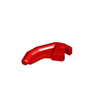 Red Barb / Claw / Horn / Tooth with Clip, Angled