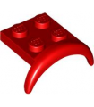Red Vehicle, Mudguard 3 x 3 x 1 with Arch Round