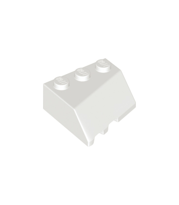 White Wedge 3 x 3 Sloped Right